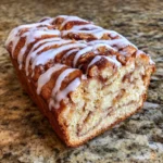 A cozy slice of apple bread on a fall-themed plate