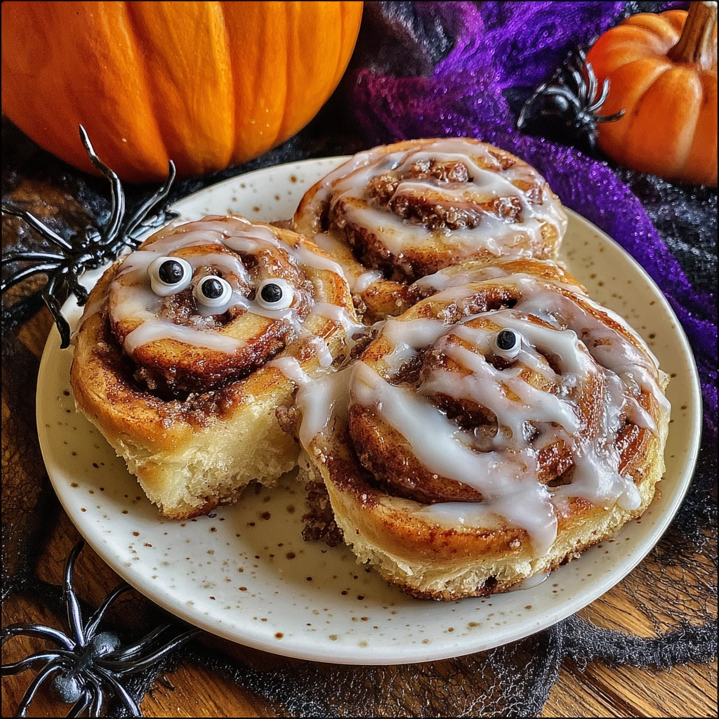 Spooky Cinnamon Rolls
