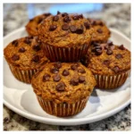 Pumpkin Chocolate Chip Muffins with Almond Butter