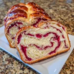 Raspberry Swirl Brioche Loaf