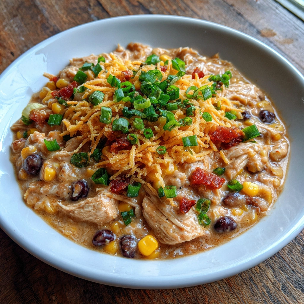 Slow Cooker Cream Cheese Crack Chicken Chili